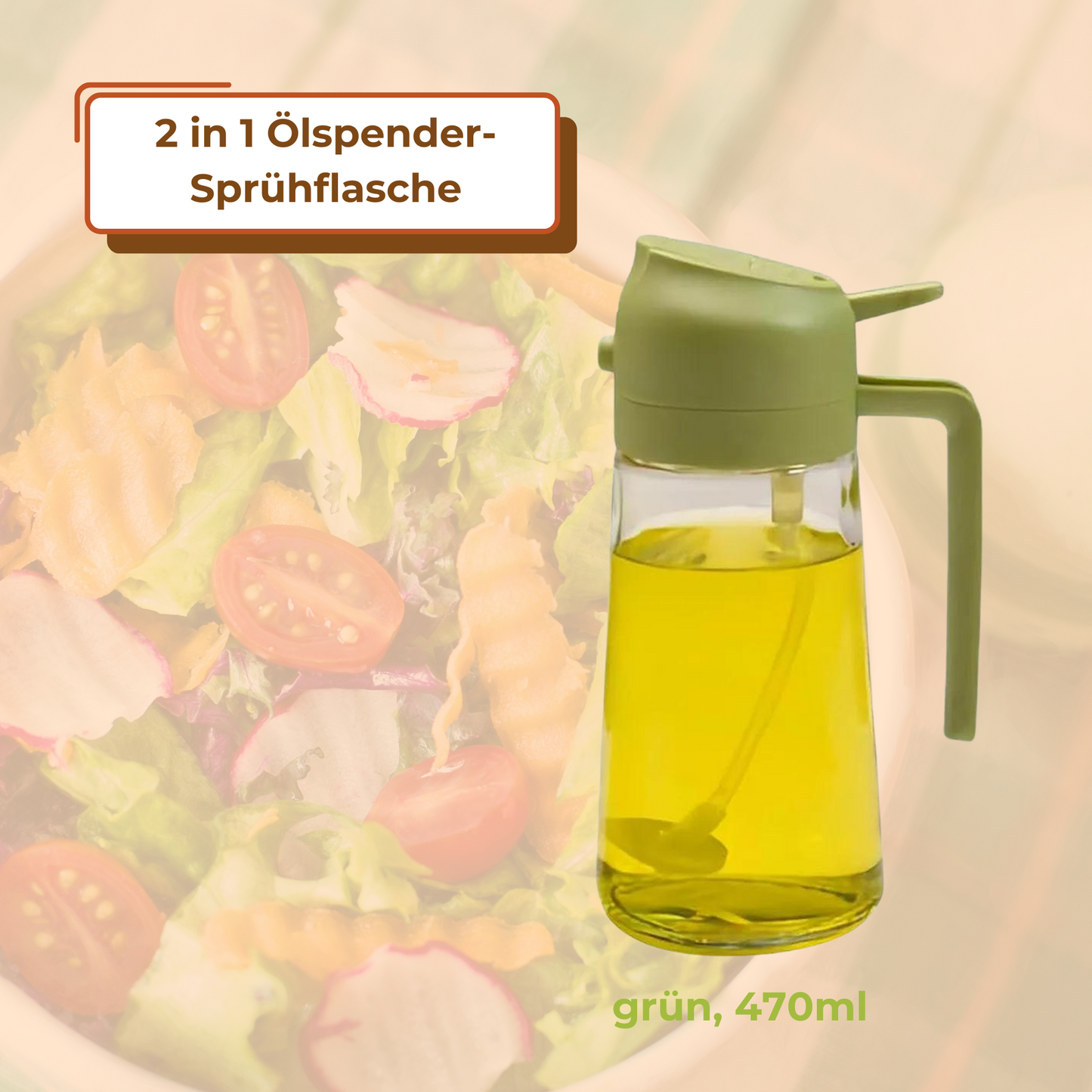 2 in 1 Ölspender-Sprühflasche